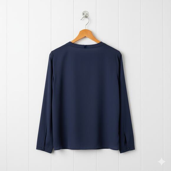 Talbots Womens Silk Pullover Size 4 Button Cuffs Keyhole Back - Picture 1 of 8
